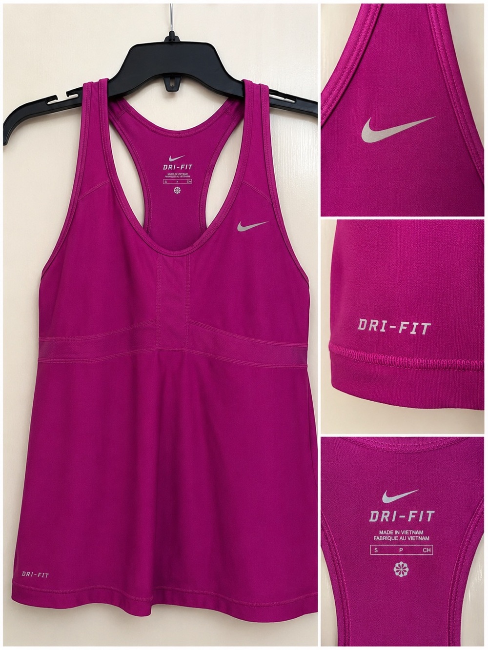 Nike Women's Magenta Racerback Dri-FIT Tank